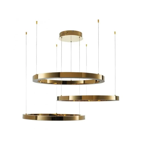 Lampa wisząca CIRCLE 80+80+80 LED złoty połysk na 1 podsufitce -  DN924-80+80+80 gold - Step Into Design